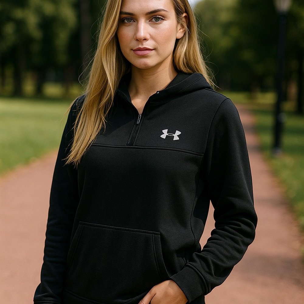 Under Armour Women's Black Half-Zip Hoodie